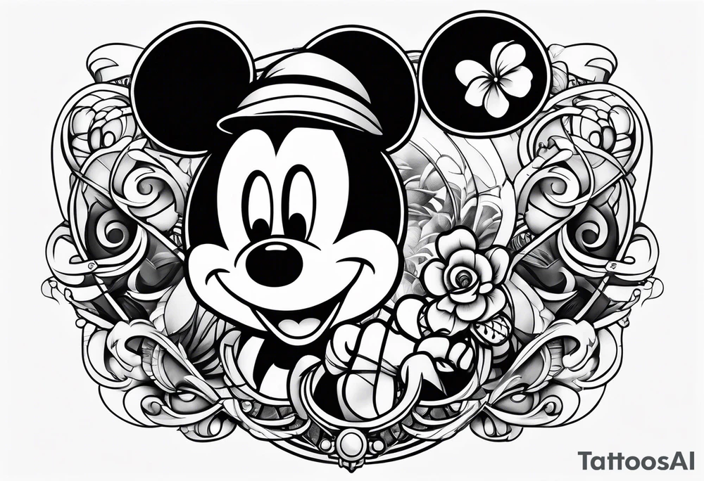 mickey mouse tattoo idea