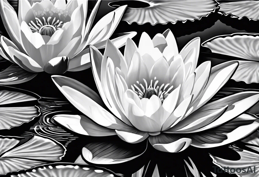 Waterlily and time tattoo idea