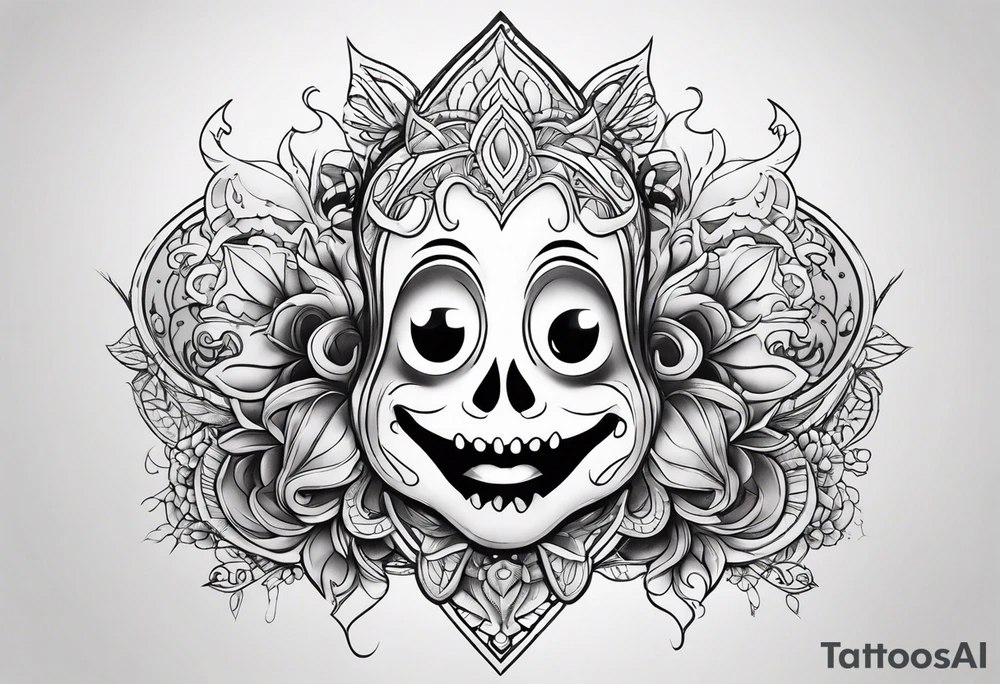 Cute ghost tattoo idea