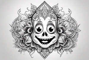 Cute ghost tattoo idea