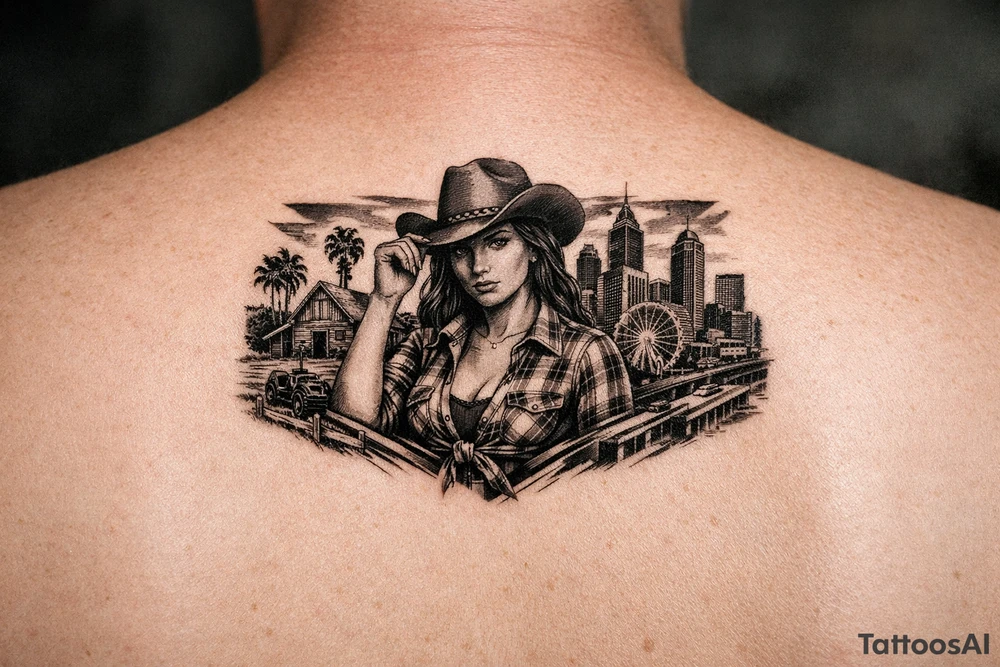 Black Country Girl from farmlands of North Florida to Black City of Metro Atlanta tattoo idea