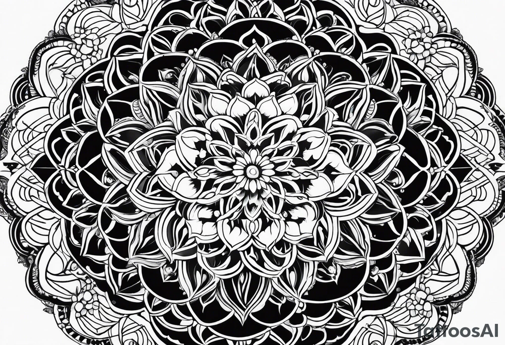 flower of life with henna pattern for sleeve tattoo idea flower of life with henna pattern for sleeve tattoo idea