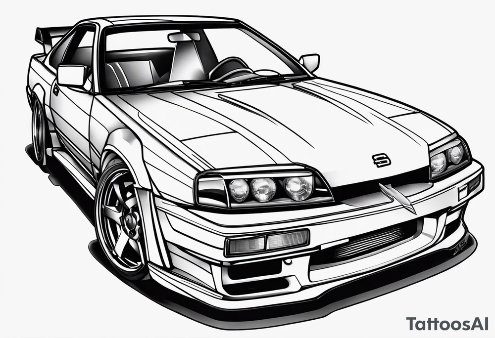 Car tatto nissan 200sx tattoo idea