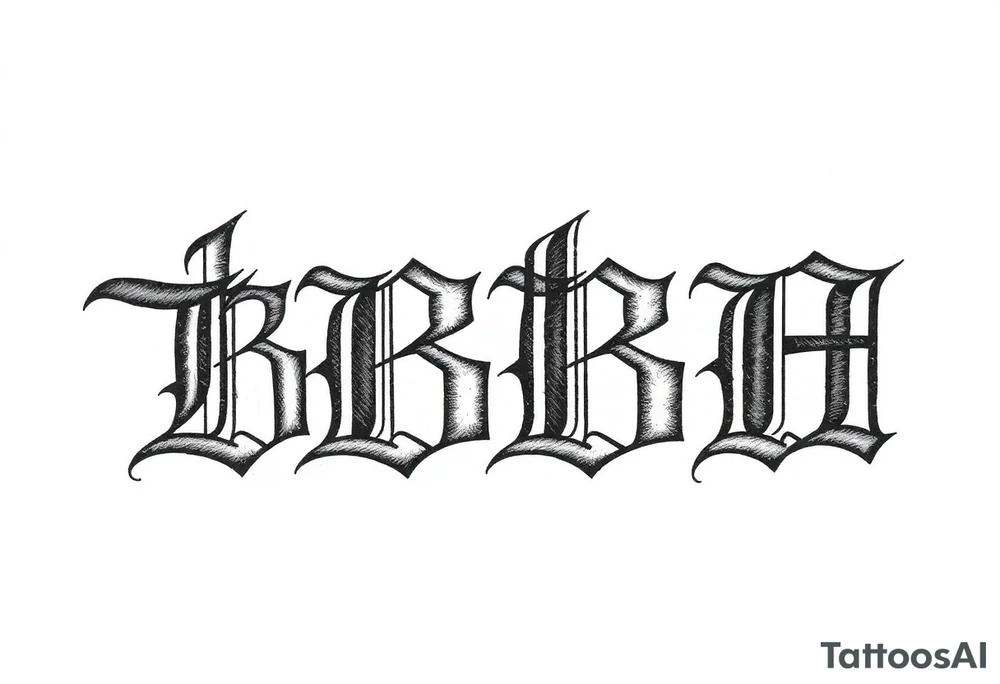 The letters "BB", with the letters overlapping, make it look artsy tattoo idea