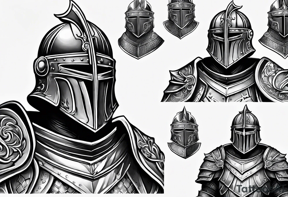 knight heavy armor tattoo idea