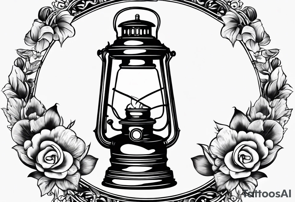 Oil lamp no oil tattoo idea