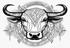 Gemini and taurus symbols intertwined tattoo idea