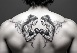 Female fighters tattoo idea