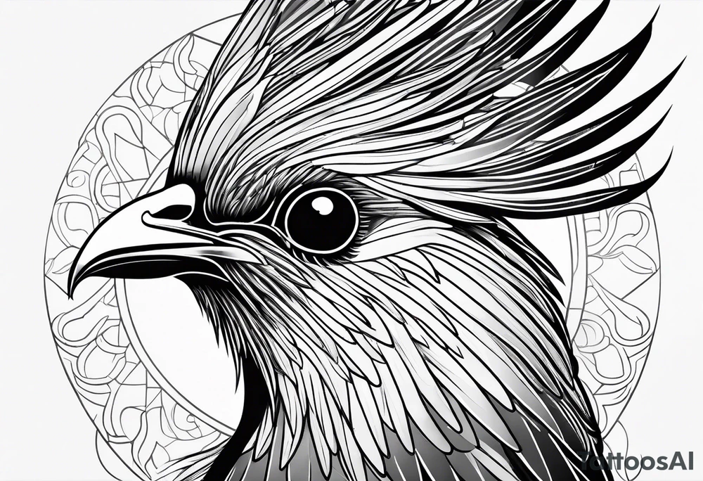 Turaco bird tattoo idea