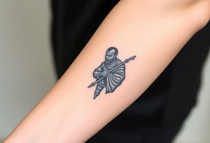 African Warrior and Monk tattoo idea