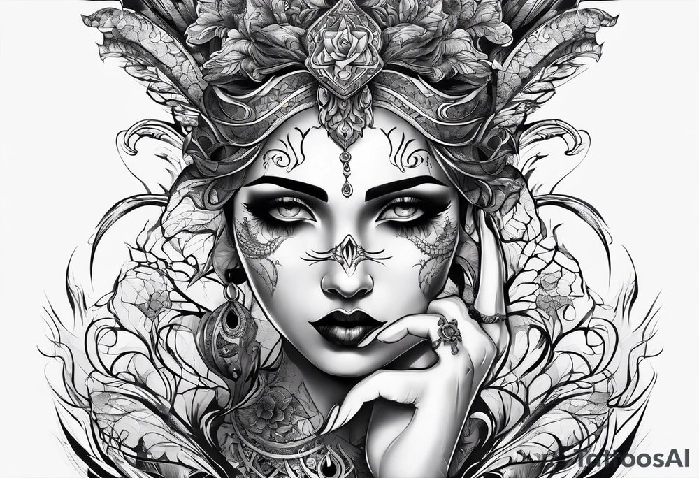Scary hand tattoo idea