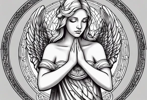 praying angel tattoo idea