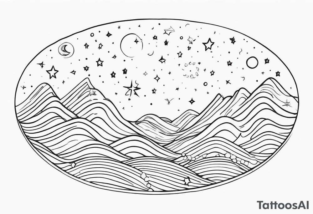 Cosmic Starry Night tattoo idea