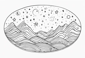 Cosmic Starry Night tattoo idea