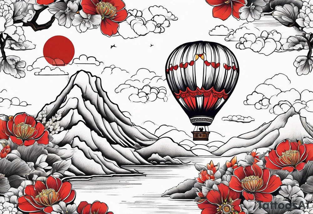 Hot air balloon tattoo idea