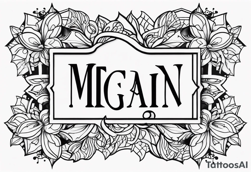 name Megan tattoo idea