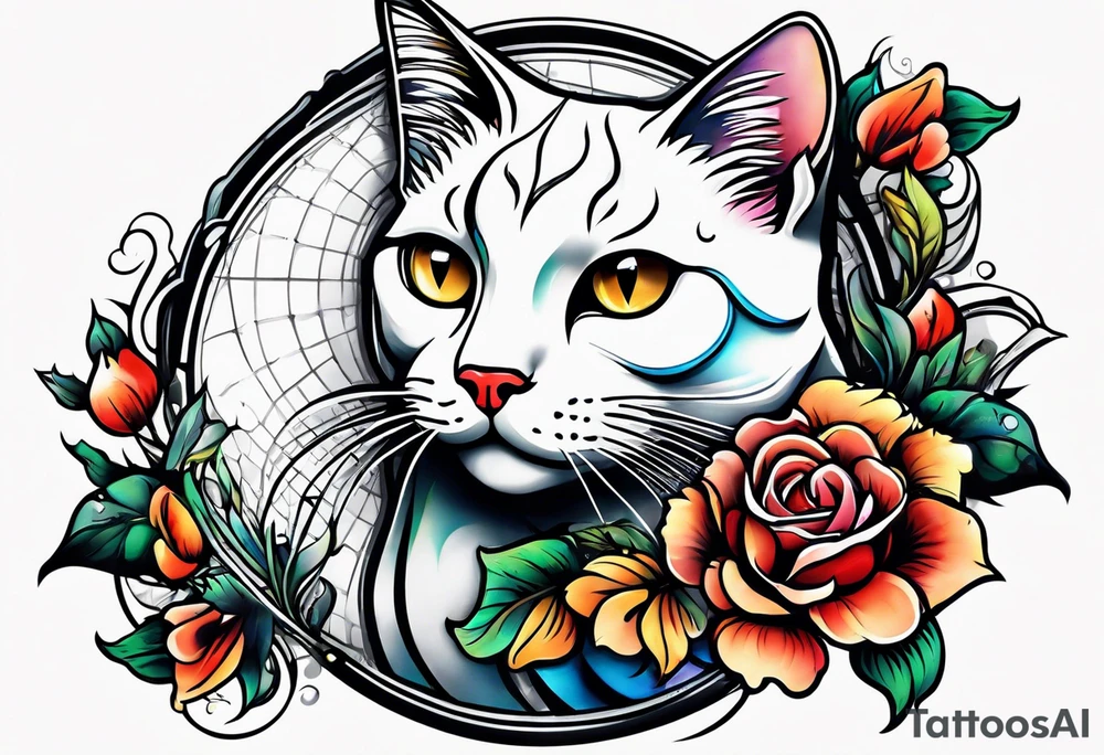 Inside arm above wrist cat tattoo tattoo idea