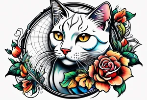 Inside arm above wrist cat tattoo tattoo idea
