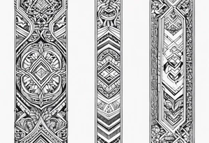 Thin line of a Nordic chain that surrounds the forearm, tattoo idea