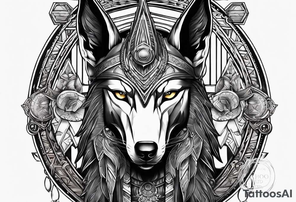 War Anubis and ra tattoo idea