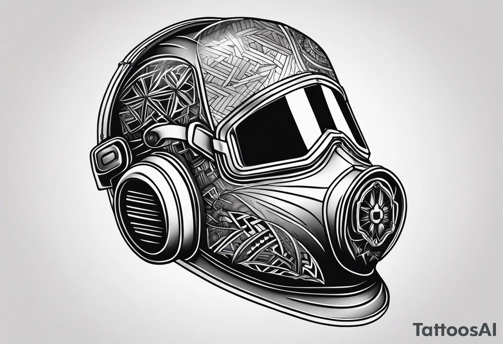 welding mask tattoo idea