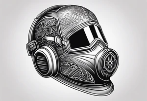 welding mask tattoo idea
