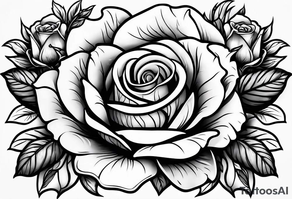 money with roses tattoo idea