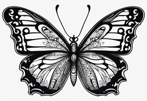 Butterflies and NCJB letters tattoo idea