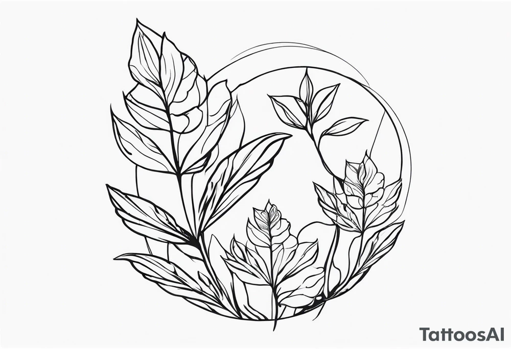 planta, mãe e filha tattoo idea