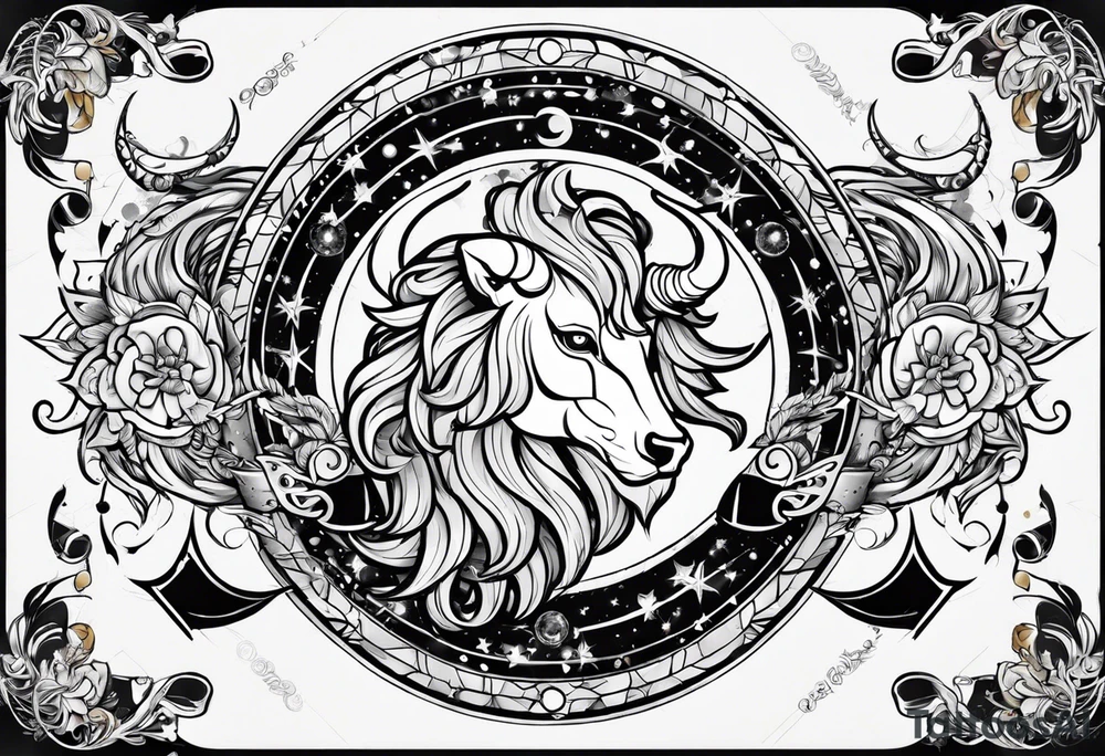 Zodiac Leo and sagittarius tattoo idea
