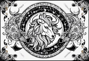 Zodiac Leo and sagittarius tattoo idea