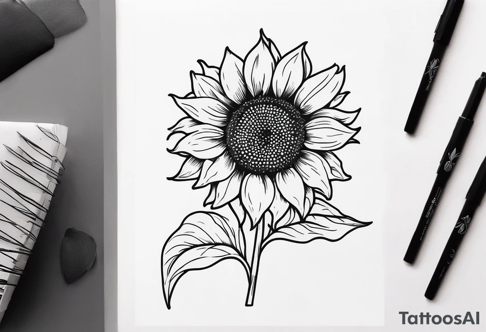 Sunflower tattoo idea