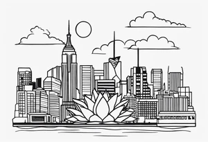 small tattoo using outlines:
Arizona NYC tattoo idea