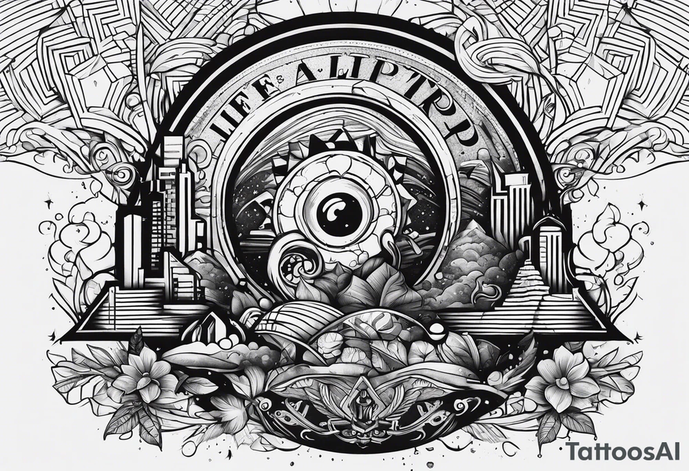 LIFE'S A TRIP rap album idea tattoo idea