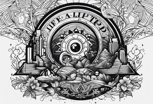 LIFE'S A TRIP rap album idea tattoo idea