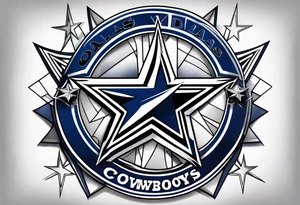 Dallas cowboys symbol with Corinthians soccer team symbol tattoo idea