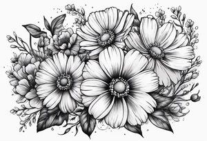 Cosmos's Bouquet tattoo idea