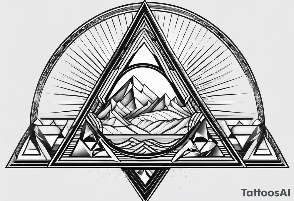 minimalistic triangle tattoo idea