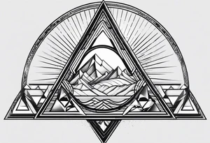 minimalistic triangle tattoo idea