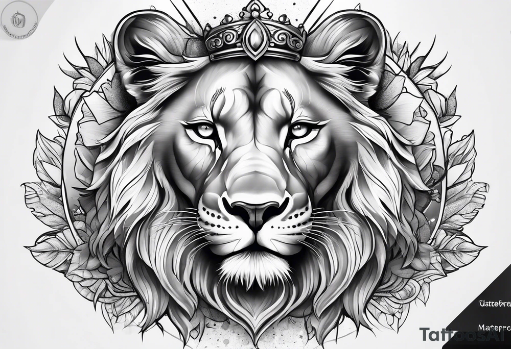 2 princess lioness tattoo idea