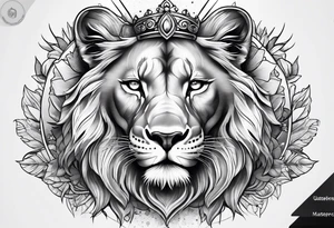 2 princess lioness tattoo idea