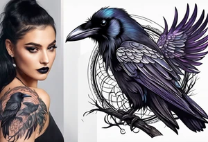 a raven tattoo idea