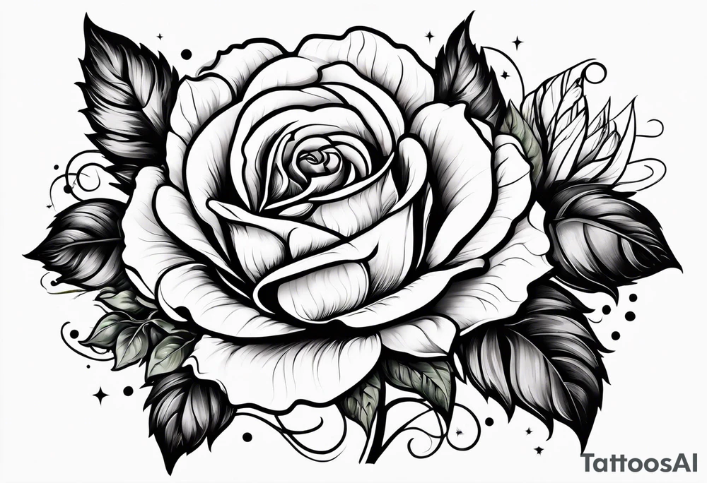 animal flower rose, sunflower, tattoo idea