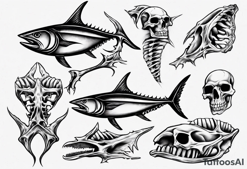 tuna bones tattoo idea