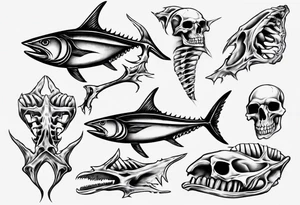 tuna bones tattoo idea