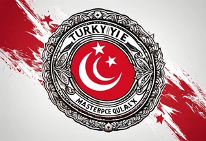 Türkiye flag with atatürk sign tattoo idea