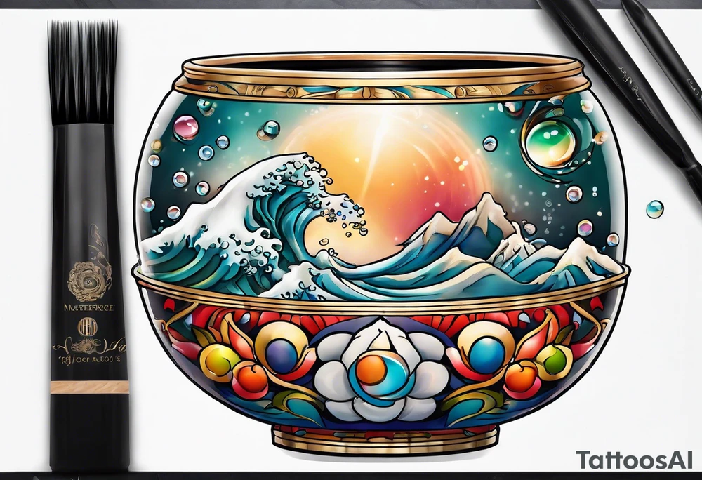 bubbles and a singing bowl tattoo idea