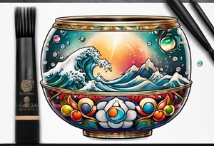 bubbles and a singing bowl tattoo idea