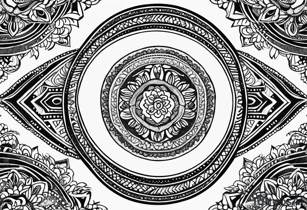 Rattlesnake mandala henna black tattoo design tattoo idea