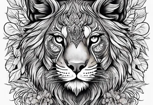 bark with foliage tattoo idea